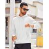 imageCOOFANDY Mens Hooded Sweatshirts Long Sleeve Casual Waffle Knit Pullover Hoodies with Kanga PocketWhite