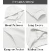 imageCOOFANDY Mens Hooded Sweatshirts Long Sleeve Casual Waffle Knit Pullover Hoodies with Kanga PocketWhite