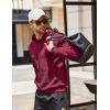 imageCOOFANDY Mens Hooded Sweatshirts Long Sleeve Casual Waffle Knit Pullover Hoodies with Kanga PocketWine Red