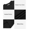 imageCOOFANDY Mens Knit TShirts Summer Waffle Shirts Vintage Shirts Short Sleeve Crew Neck Tee Shirt Casual Crochet TopBlack
