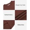 imageCOOFANDY Mens Knit TShirts Summer Waffle Shirts Vintage Shirts Short Sleeve Crew Neck Tee Shirt Casual Crochet TopBrown