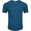 imageCOOFANDY Mens Knit TShirts Summer Waffle Shirts Vintage Shirts Short Sleeve Crew Neck Tee Shirt Casual Crochet TopDark Blue