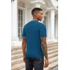 imageCOOFANDY Mens Knit TShirts Summer Waffle Shirts Vintage Shirts Short Sleeve Crew Neck Tee Shirt Casual Crochet TopDark Blue