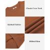imageCOOFANDY Mens Knit TShirts Summer Waffle Shirts Vintage Shirts Short Sleeve Crew Neck Tee Shirt Casual Crochet TopLight Brown