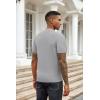 imageCOOFANDY Mens Knit TShirts Summer Waffle Shirts Vintage Shirts Short Sleeve Crew Neck Tee Shirt Casual Crochet TopLight Grey