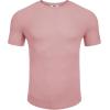 imageCOOFANDY Mens Knit TShirts Summer Waffle Shirts Vintage Shirts Short Sleeve Crew Neck Tee Shirt Casual Crochet TopLight Pink