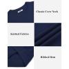 imageCOOFANDY Mens Knit TShirts Summer Waffle Shirts Vintage Shirts Short Sleeve Crew Neck Tee Shirt Casual Crochet TopNavy Blue