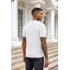 imageCOOFANDY Mens Knit TShirts Summer Waffle Shirts Vintage Shirts Short Sleeve Crew Neck Tee Shirt Casual Crochet TopWhite