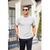 imageCOOFANDY Mens Knit TShirts Summer Waffle Shirts Vintage Shirts Short Sleeve Crew Neck Tee Shirt Casual Crochet TopWhite