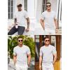 imageCOOFANDY Mens Knit TShirts Summer Waffle Shirts Vintage Shirts Short Sleeve Crew Neck Tee Shirt Casual Crochet TopWhite