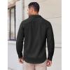 imageCOOFANDY Mens Long Sleeve Button Down Shirts Casual Untucked Shirts Stretch ShirtsBlack