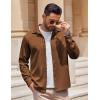 imageCOOFANDY Mens Long Sleeve Button Down Shirts Casual Untucked Shirts Stretch ShirtsBrown