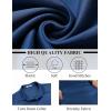 imageCOOFANDY Mens Long Sleeve Button Down Shirts Casual Untucked Shirts Stretch ShirtsDark Blue