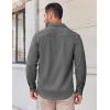 imageCOOFANDY Mens Long Sleeve Button Down Shirts Casual Untucked Shirts Stretch ShirtsGrey
