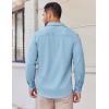 imageCOOFANDY Mens Long Sleeve Button Down Shirts Casual Untucked Shirts Stretch ShirtsLight Blue