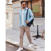 imageCOOFANDY Mens Long Sleeve Button Down Shirts Casual Untucked Shirts Stretch ShirtsLight Blue