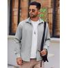 imageCOOFANDY Mens Long Sleeve Button Down Shirts Casual Untucked Shirts Stretch ShirtsLight Grey