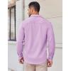 imageCOOFANDY Mens Long Sleeve Button Down Shirts Casual Untucked Shirts Stretch ShirtsLight Purple