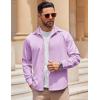 imageCOOFANDY Mens Long Sleeve Button Down Shirts Casual Untucked Shirts Stretch ShirtsLight Purple