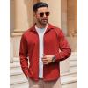 imageCOOFANDY Mens Long Sleeve Button Down Shirts Casual Untucked Shirts Stretch ShirtsRed