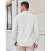 imageCOOFANDY Mens Long Sleeve Button Down Shirts Casual Untucked Shirts Stretch ShirtsWhite
