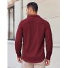 imageCOOFANDY Mens Long Sleeve Button Down Shirts Casual Untucked Shirts Stretch ShirtsWine Red