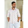 imageCOOFANDY Mens Long Sleeve Wrinkle Free Shirts Casual Button Down Shirt Stretch Dress ShirtChristmaswhite