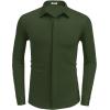 imageCOOFANDY Mens Long Sleeve Wrinkle Free Shirts Casual Button Down Shirt Stretch Dress ShirtDark Green