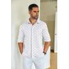 imageCOOFANDY Mens Long Sleeve Wrinkle Free Shirts Casual Button Down Shirt Stretch Dress ShirtFloral White