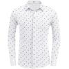 imageCOOFANDY Mens Long Sleeve Wrinkle Free Shirts Casual Button Down Shirt Stretch Dress ShirtFloral White
