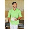 imageCOOFANDY Mens Long Sleeve Wrinkle Free Shirts Casual Button Down Shirt Stretch Dress ShirtLight Green