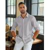imageCOOFANDY Mens Long Sleeve Wrinkle Free Shirts Casual Button Down Shirt Stretch Dress ShirtLight Grey