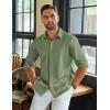 imageCOOFANDY Mens Long Sleeve Wrinkle Free Shirts Casual Button Down Shirt Stretch Dress ShirtMoon Green