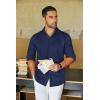 imageCOOFANDY Mens Long Sleeve Wrinkle Free Shirts Casual Button Down Shirt Stretch Dress ShirtNavy Blue