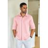 imageCOOFANDY Mens Long Sleeve Wrinkle Free Shirts Casual Button Down Shirt Stretch Dress ShirtPink