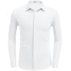imageCOOFANDY Mens Long Sleeve Wrinkle Free Shirts Casual Button Down Shirt Stretch Dress ShirtWhite