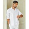 imageCOOFANDY Mens Long Sleeve Wrinkle Free Shirts Casual Button Down Shirt Stretch Dress ShirtWhite