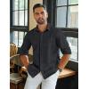 imageCOOFANDY Mens Long Sleeve Wrinkle Free Shirts Casual Button Down Shirt Stretch Dress ShirtWhite Spots Black