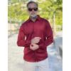 imageCOOFANDY Mens Long Sleeve Wrinkle Free Shirts Casual Button Down Shirt Stretch Dress ShirtWine Red