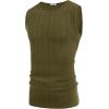 imageCOOFANDY Mens Ribbed Knit Tank Tops Casual Sleeveless Muscle Shirts Basic Undershirts TankArmy Green
