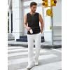 imageCOOFANDY Mens Ribbed Knit Tank Tops Casual Sleeveless Muscle Shirts Basic Undershirts TankBlack