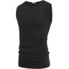 imageCOOFANDY Mens Ribbed Knit Tank Tops Casual Sleeveless Muscle Shirts Basic Undershirts TankBlack