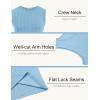 imageCOOFANDY Mens Ribbed Knit Tank Tops Casual Sleeveless Muscle Shirts Basic Undershirts TankLight Blue