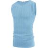 imageCOOFANDY Mens Ribbed Knit Tank Tops Casual Sleeveless Muscle Shirts Basic Undershirts TankLight Blue