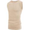 imageCOOFANDY Mens Ribbed Knit Tank Tops Casual Sleeveless Muscle Shirts Basic Undershirts TankLight Brown