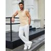 imageCOOFANDY Mens Ribbed Knit Tank Tops Casual Sleeveless Muscle Shirts Basic Undershirts TankLight Brown