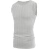 imageCOOFANDY Mens Ribbed Knit Tank Tops Casual Sleeveless Muscle Shirts Basic Undershirts TankLight Grey