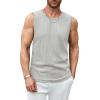 imageCOOFANDY Mens Ribbed Knit Tank Tops Casual Sleeveless Muscle Shirts Basic Undershirts TankLight Grey