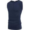 imageCOOFANDY Mens Ribbed Knit Tank Tops Casual Sleeveless Muscle Shirts Basic Undershirts TankNavy Blue