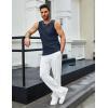 imageCOOFANDY Mens Ribbed Knit Tank Tops Casual Sleeveless Muscle Shirts Basic Undershirts TankNavy Blue